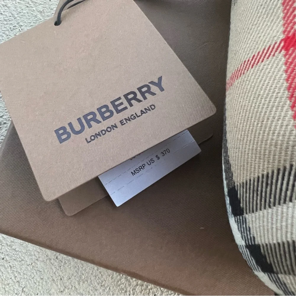 Burberry Kids Logo-Detail Check Ballerina Shoes, Size EU 35, UK 2.5 NEW in Box